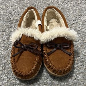 Crewcuts Brown Kids Moccasins with Faux Fur